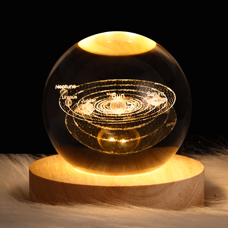 LED Night Light Milky Way Galaxy Solar System Crystal Ball