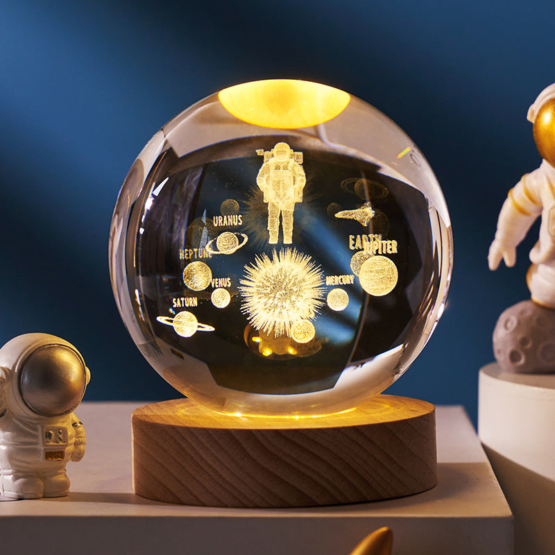 LED Night Light Milky Way Galaxy Solar System Crystal Ball